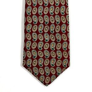 Vintage Bert Pulitzer Silk Tie 3.75" x 56" Red Paisley Made in USA Men's Necktie